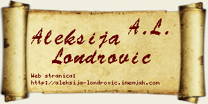 Aleksija Londrović vizit kartica